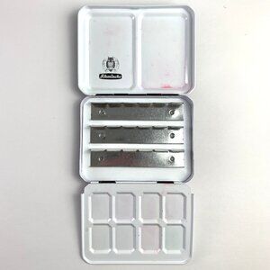Schmincke Empty Metal Watercolour Box - Holds 9 Full Pans or 18 Half Pans (#1)
